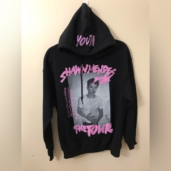 SHAWN Mendes The Tour 2019 Womens Cotton Long Sleeve Hoodie Sweatshirt Size M - Picture 2 of 12